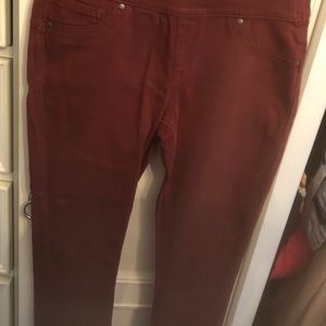 Brick red spanx jeans
